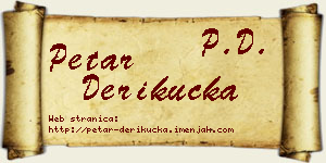 Petar Derikučka vizit kartica